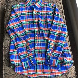 Long Sleeve Button Down Cotton Polo